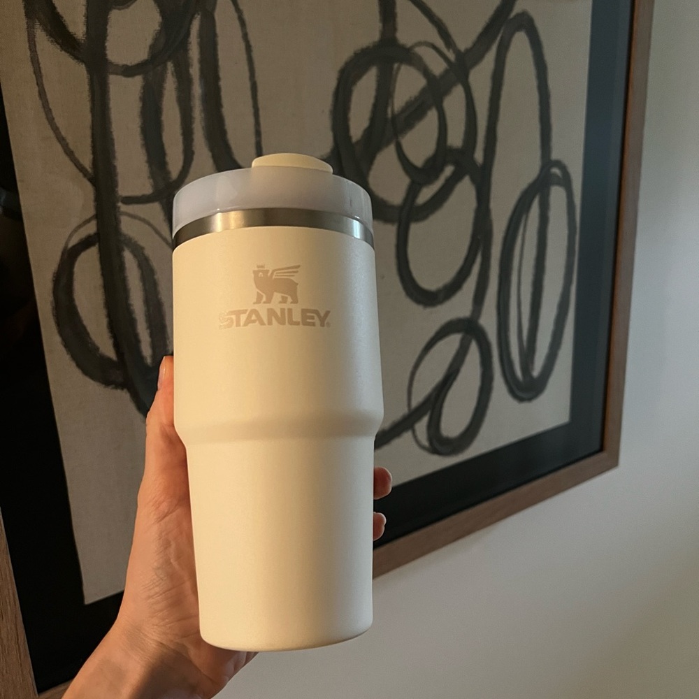 Stanley cream and beige coffee mug
